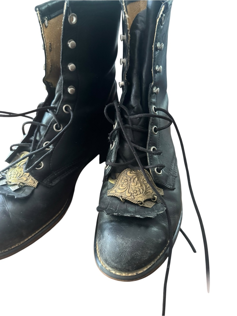 Vintage Laredo “Black Lacer” Roper Boots — Women’s 9.5 M